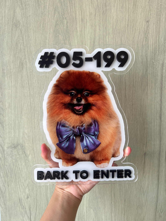 Personalised Pet Unit Door Sign