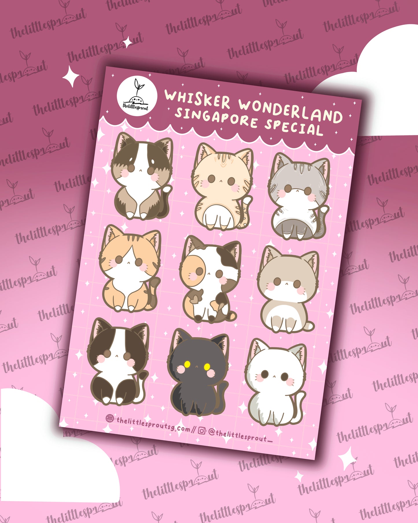 Whisker Wonderland Cat Sticker Sheets (Buy 3 Get 1 Free)