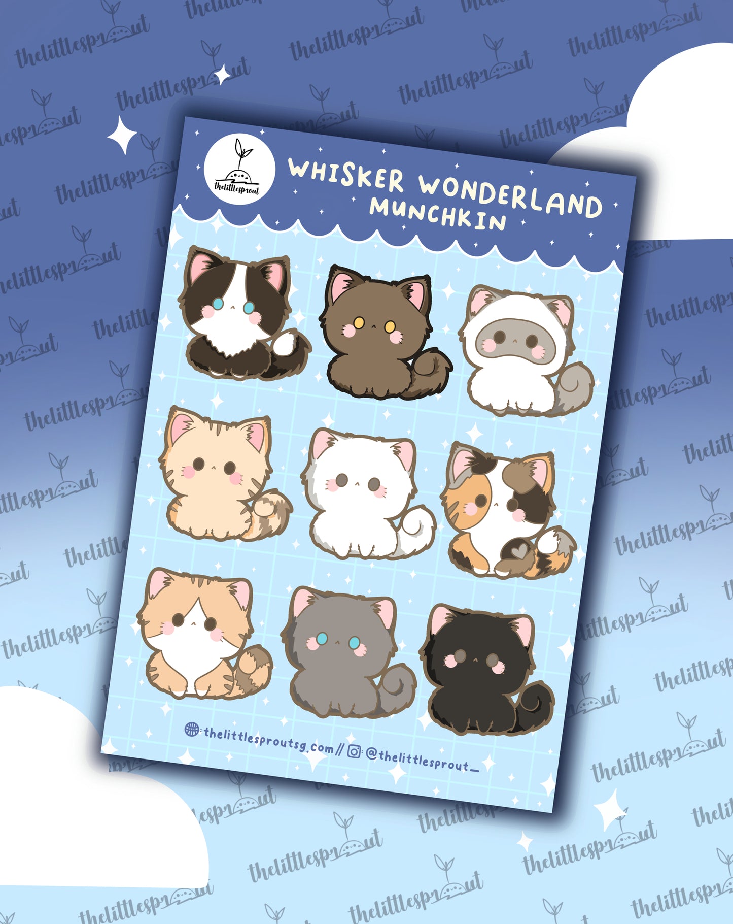 Whisker Wonderland Cat Sticker Sheets (Buy 3 Get 1 Free)