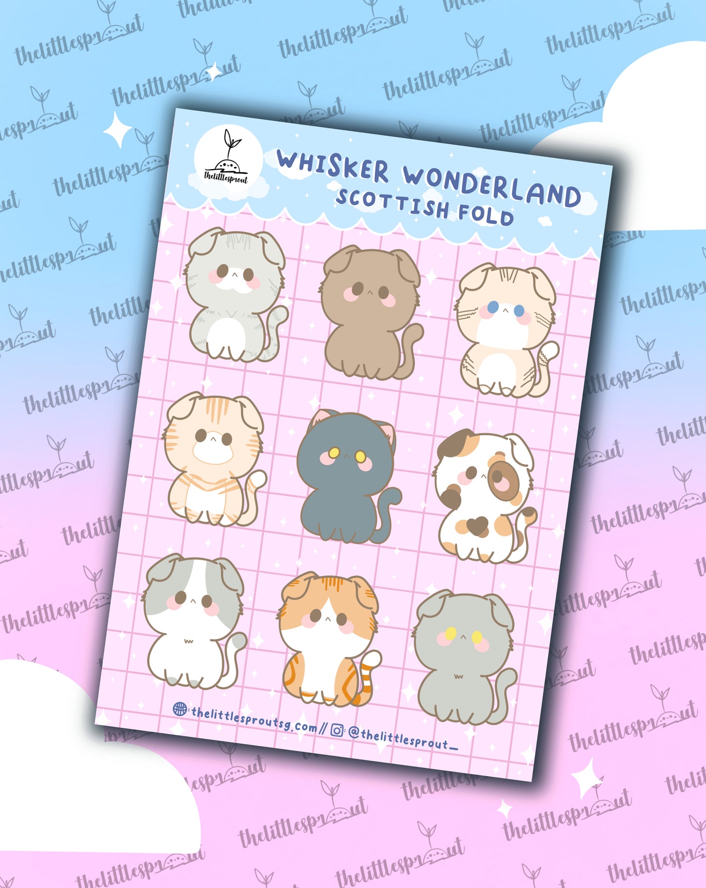 Whisker Wonderland Cat Sticker Sheets (Buy 3 Get 1 Free)