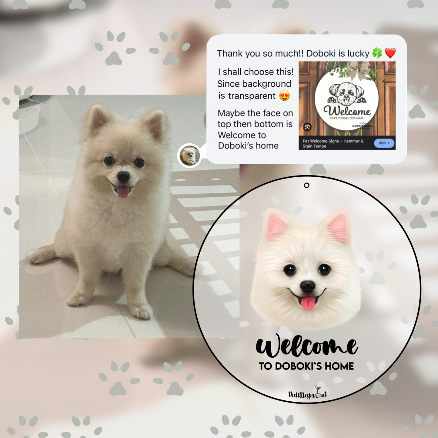 Customisable Pet Welcome Sign